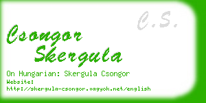 csongor skergula business card